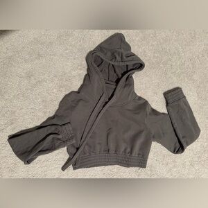 Fashion Nova gray crop hoodie